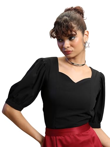 Ketch WomenS Casual Fit Tops (Khtp000483_Black
