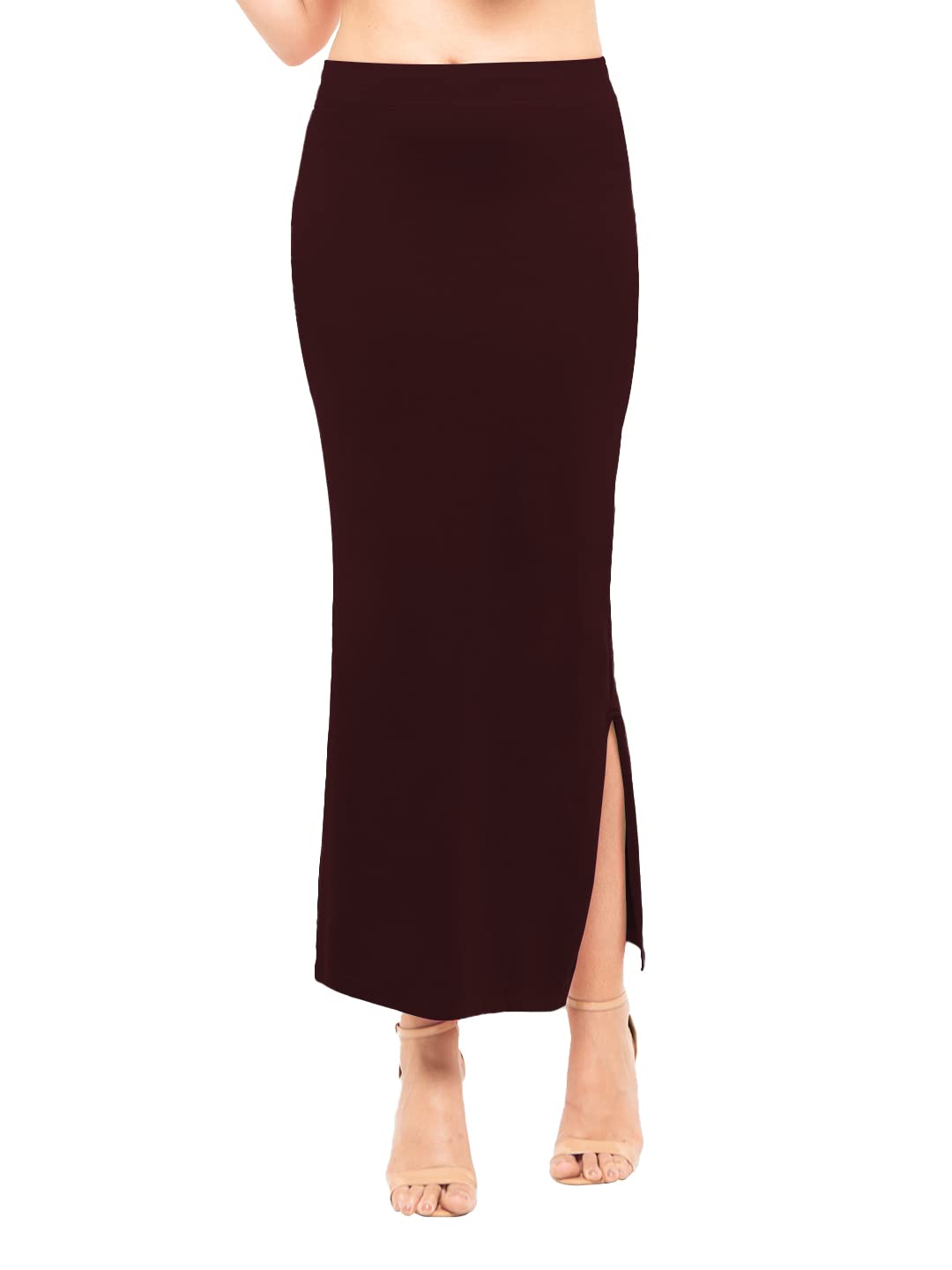 Lyra Lycra Saree Shapewear Petticoat for Womens Sarees Deep Maroon