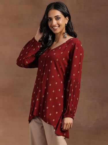Libas Women's Cotton Ethnic Motifs A-line Kurti