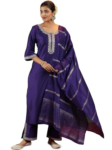Libas WomenS Silk Blend Kurta Sets (Gs893R