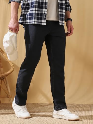Dennis Lingo Men Indigo Solid Straight-Fit Jeans