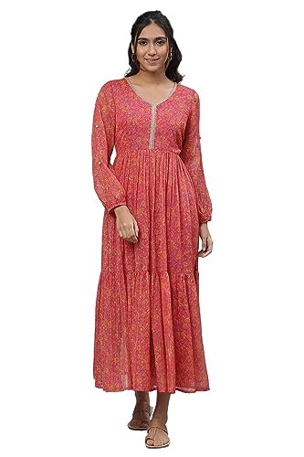 Aurelia Purple Floral Printed Midi Dress For Women