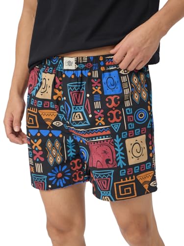 The Souled Store Originals : Tribal Tales Blue Men And Boys Boxer Short