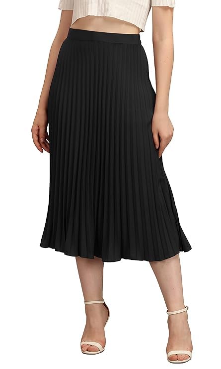 Kzully | Chic Midi Skirts Elegant Ensembles For Women & Girls Black