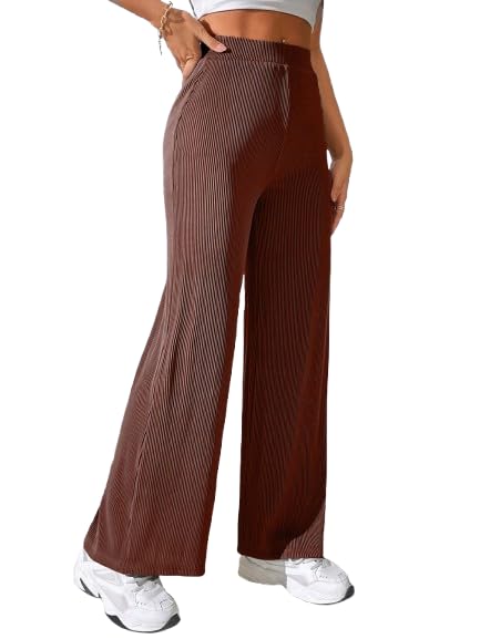 Pinkmint Women Fancy Trouser L Loose Fit Trouser Pants L High-Waisted Korean Trousers L Formal, Casual, Daily Use (Pack Of 1) Du