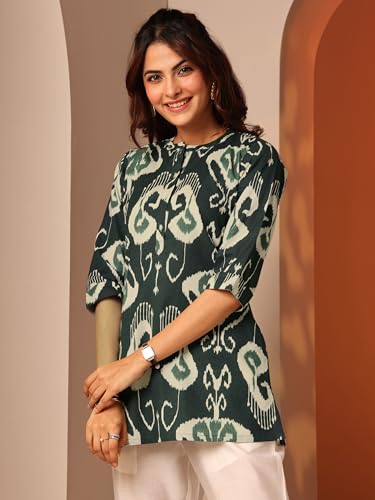 Libas Women's Cotton Blend Printed Straight Kurtis