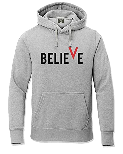 ADRO Mens Cotton Neck Hooded Sweatshirt (H21-M-BVV-GR_Grey_XL)