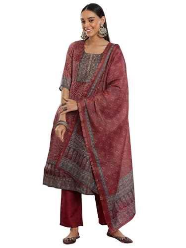 Libas WomenS Silk Blend Kurta Set (49138