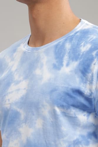ADRO Mens Tie & Dye Regular Fit Cotton T-Shirt (TYE-01-SKY)