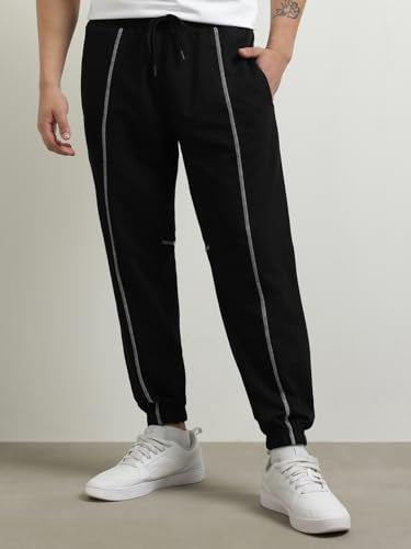 Nobero MenS Relaxed Sweatpants (1M-Bwjg-R0111_Black