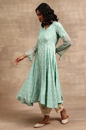 W for Woman Women's Viscose Block Print Regular Kurta