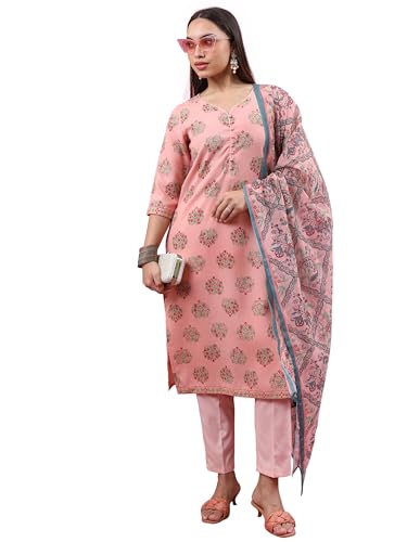 Ketch WomenS Cotton Blend Regular Dress Shirt (Khk3000973_Peach