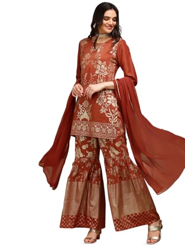 Ishin WomenS Rust Kurta Sets