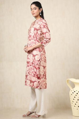 Soch Womens Tissue Botanical Regular Kurta (CWS5KU61086_Blush Pink