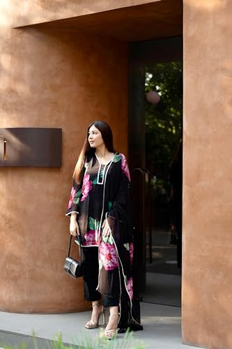 ANNI DESIGNER Women's Coordinated Set, X-Large, Black, Model Katori Black_2314