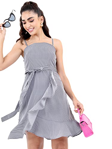 Ketch WomenS Polyester Classic Calf Length Casual Dress (Khj6000059 Blue