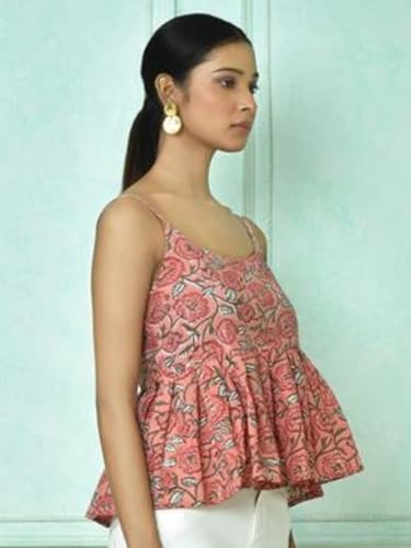 Leriya Fashion WomenS Floral Regular Fit Top (Lf-W1898_Pink