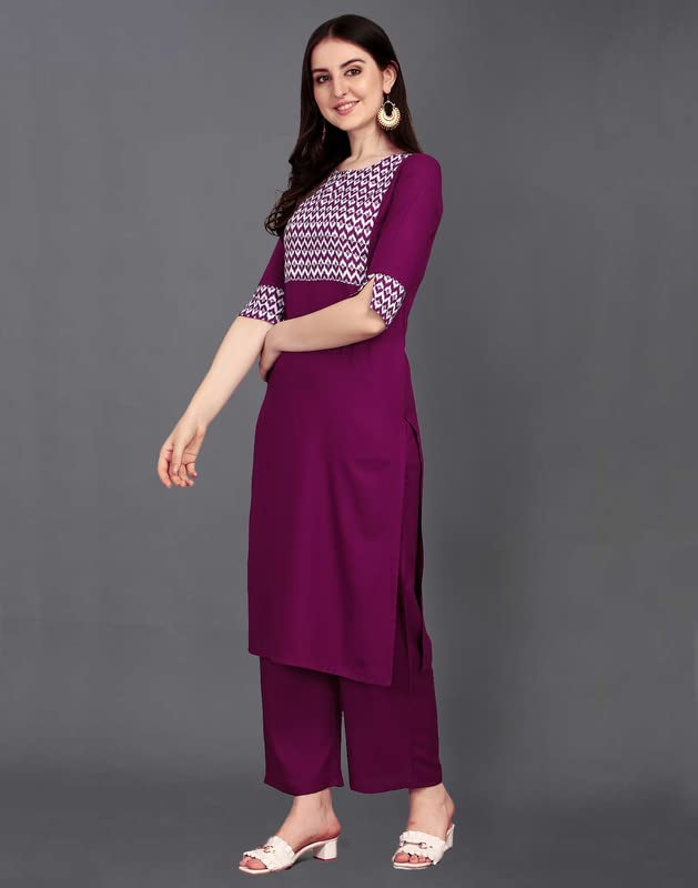 Sanisa Women's Digital Patch Rayon Straight Kurti