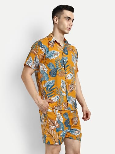 Greciilooks Unisex Printed Night Suit Set| Regular Fit For Casual Wear| Comfort Fit For Everyday Wear| Rayon Short Night Dress|
