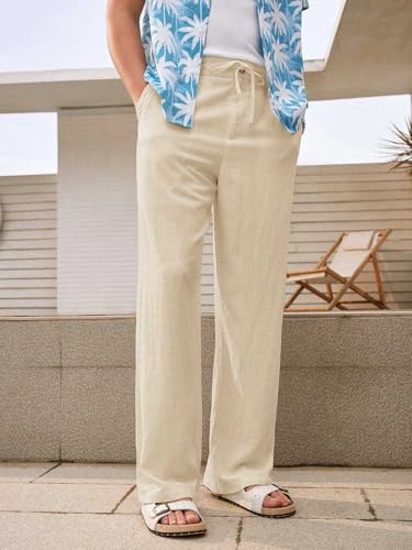 Greciilooks Trouser Pant For Men | Loose Fit Man Track Pants | Formal Causal Regular & Relaxed Cargo | Summer| Stretchable Cream