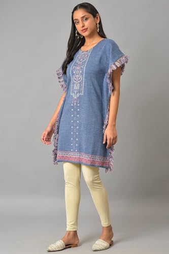 W for Woman Women's Crepe Regular Fit Floral Regular Kurta