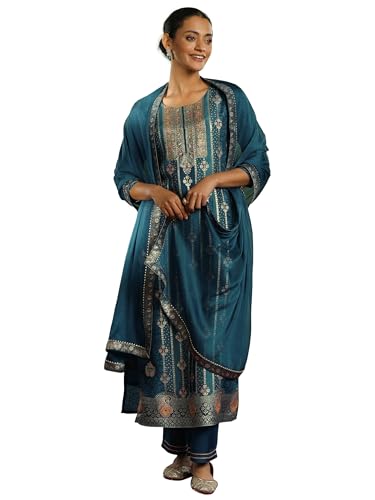 Libas WomenS Silk Blend Kurta Set (48654