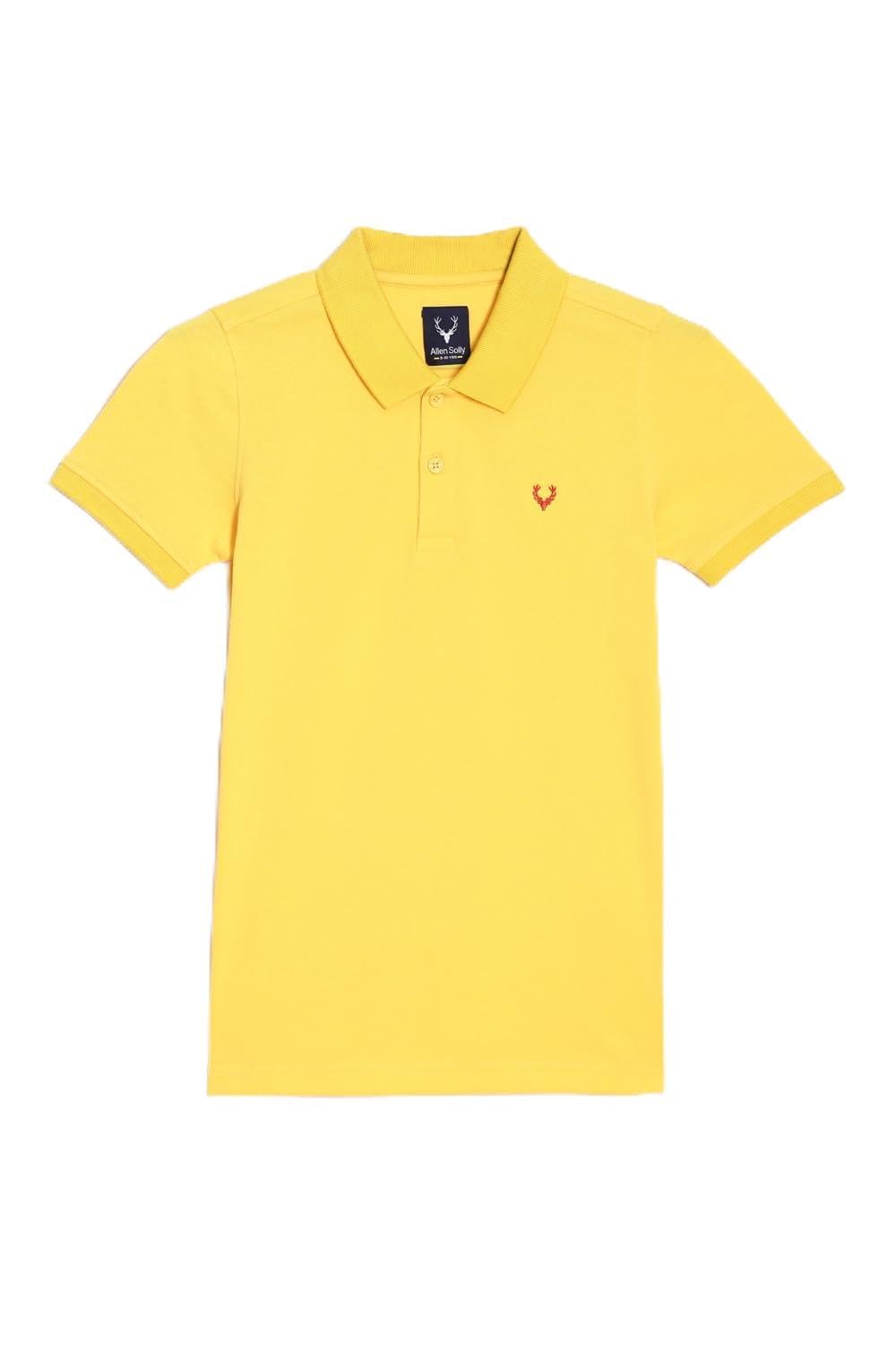 Allen Solly Boys Regular Fit Solid Casual Short Sleeve Polo Shirt