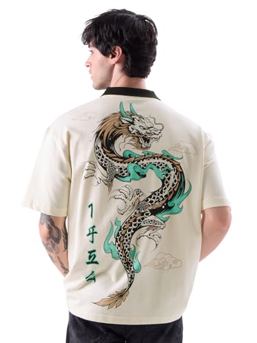 The Souled Store Original Furious Dragon Men Oversized Polos