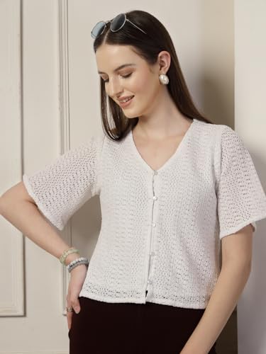 Style Quotien Women White Lace Top