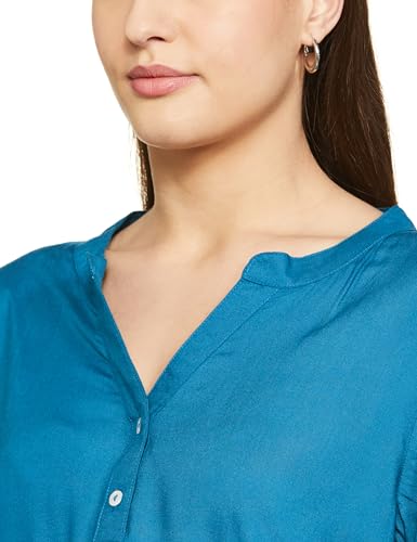 FYLTR Womens Fashion V-Neck Top with Roll-up Sleeves