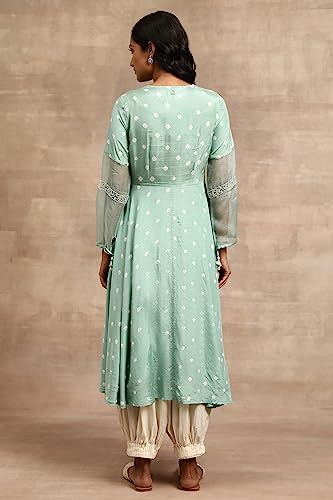 W for Woman Women's Viscose Block Print Regular Kurta