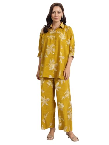 Libas WomenS Silk Blend Co-Ord Set (400233Oh