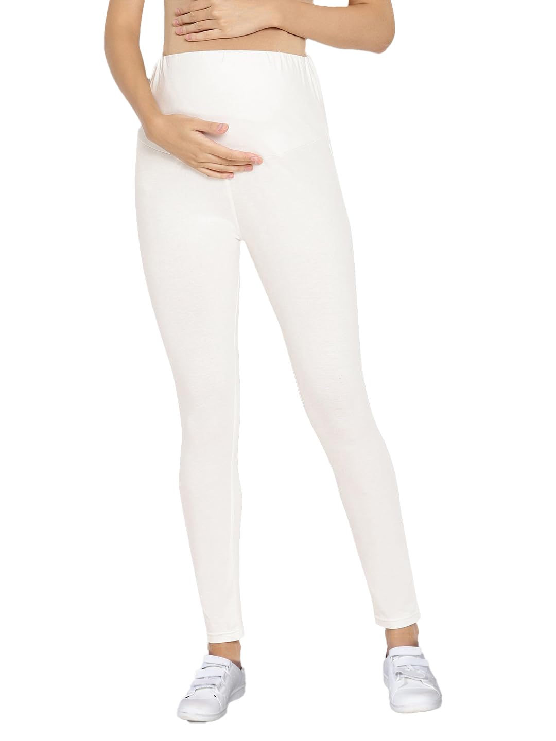 Lyra Overbelly Maternity Leggings White