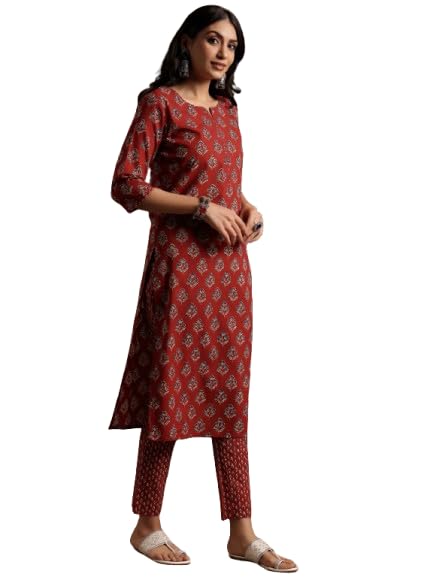 Libas WomenS Cotton Blend Kurta Set (36609H
