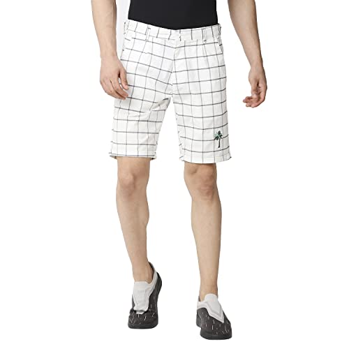 Thomas Scott MenS Checkered Slim Fit Seersucker Shorts White