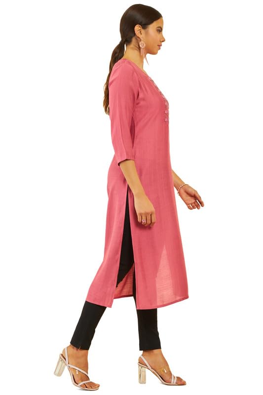 Soch Women's Viscose Regular Fit Kurta