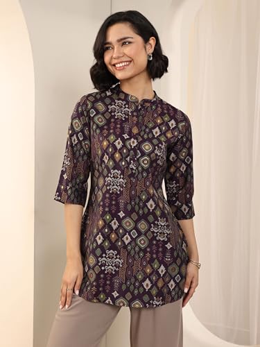 Libas Women's Silk Blend Ethnic Motifs Straight Kurtis