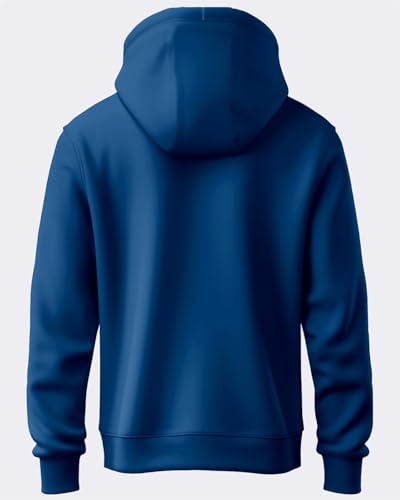 ADRO Men's Printed Hoodie - Cotton, Royal Blue, Size 16.5, Model H24-CHILL-RB