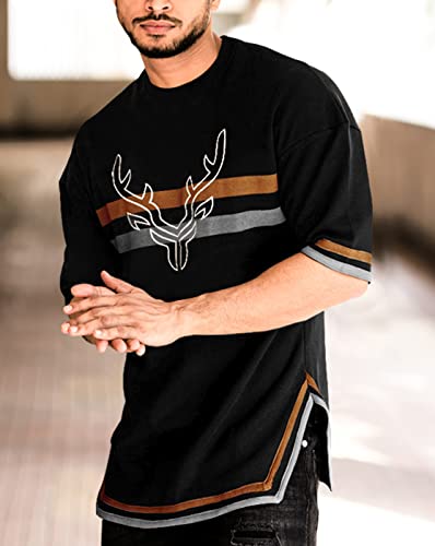 Eyebogler Loose Fit Cool Tshirt For Men Black