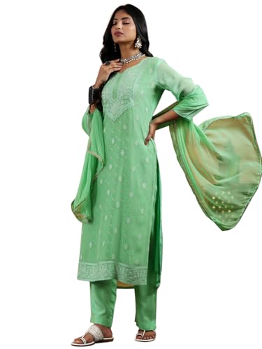 Libas WomenS Organza Kurta Set (27531