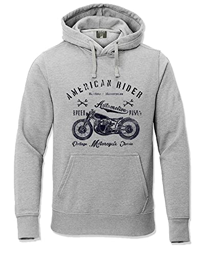 ADRO Mens Fleece Hooded Hoodie (H-M-AME-GR_Grey_XL)