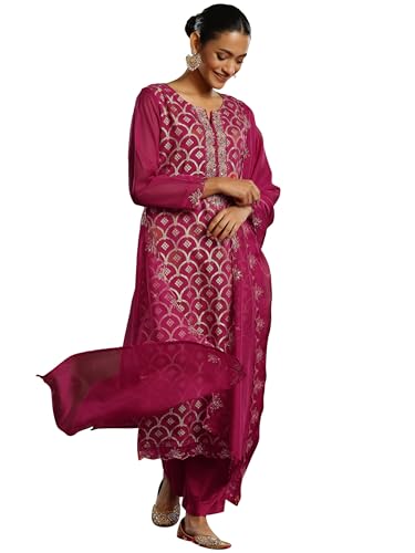 Libas WomenS Organza Kurta Set (49321
