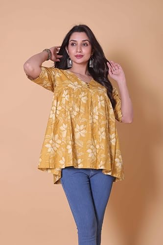 Shiv Textiles Women's Cotton Printed Kurti