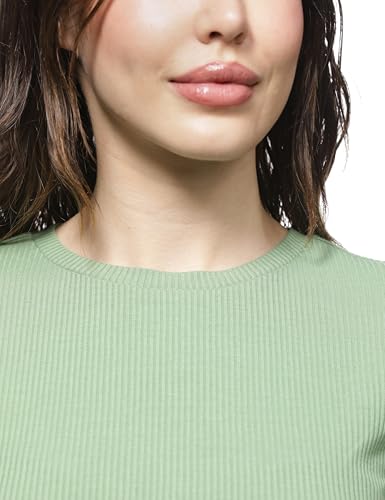 FYLTR Womens Regular Fit T Shirt (FYLSS25WKT-1010_Moss Green