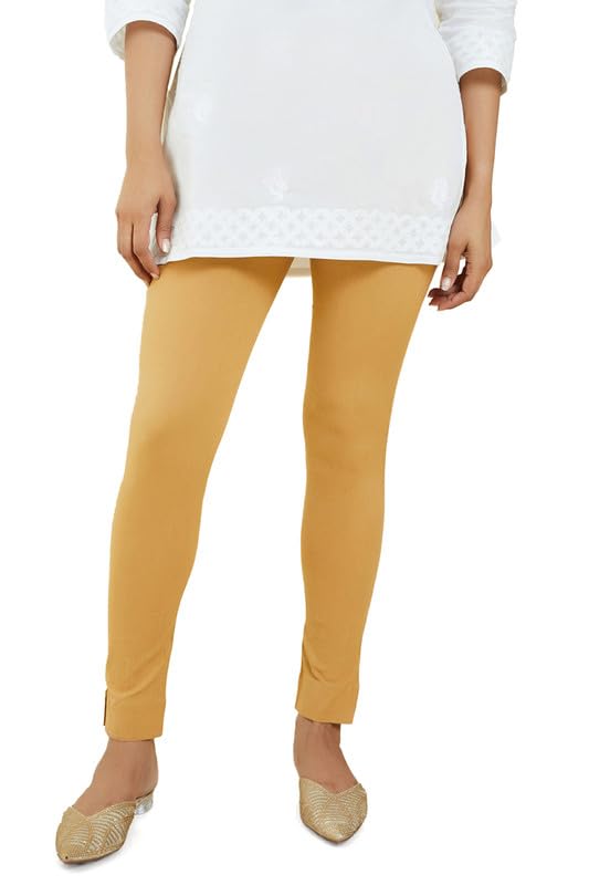 Soch Womens Beige Viscose Solid Straight Pant