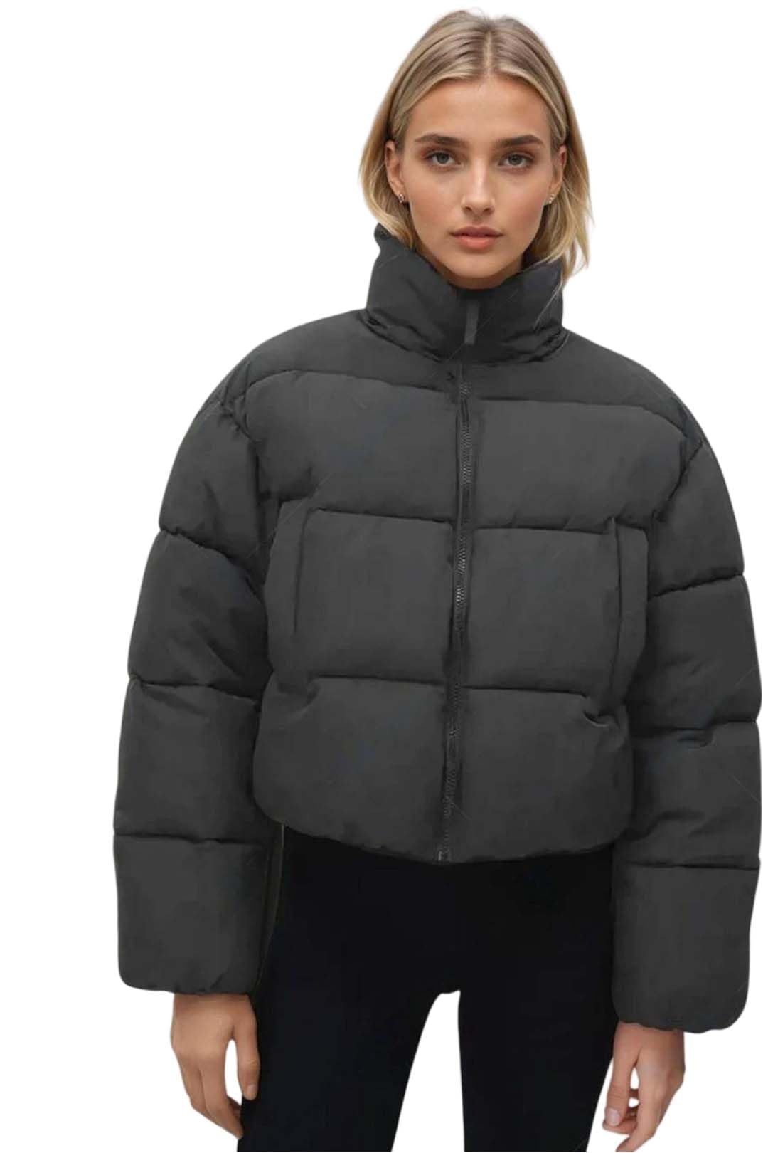 Kotty WomenS Cozy, Durable, And Effortlessly Chic Winter Puffer Jacket(Black,M)