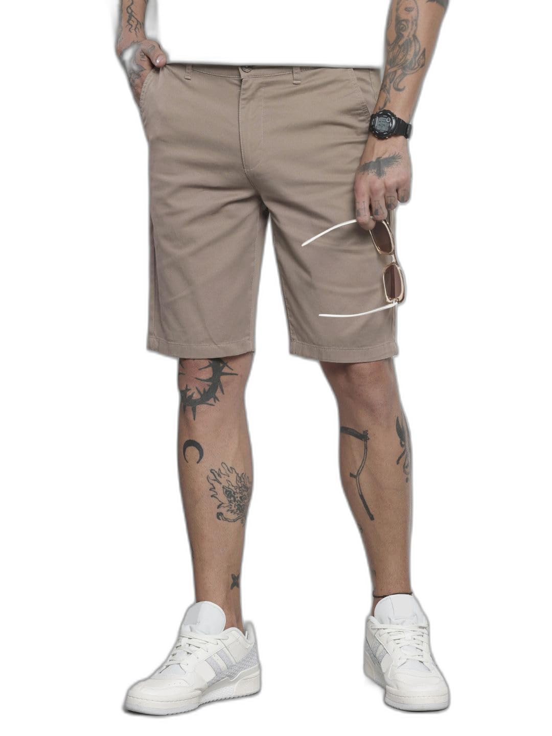 The Indian Garage Co Mens Regular Fit Solid Mid-Rise Sweater