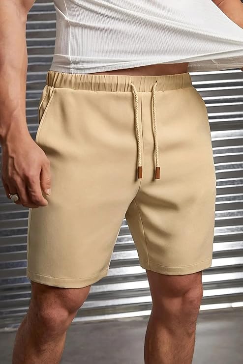 Nobero MenS Bermuda Shorts (1M-Bwsh-R0036-Bl_Olive Green/Oat Milk