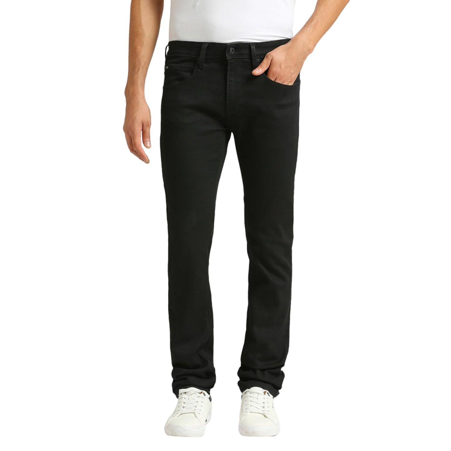 Vapour Black Mid Rise Powerflex Jeans