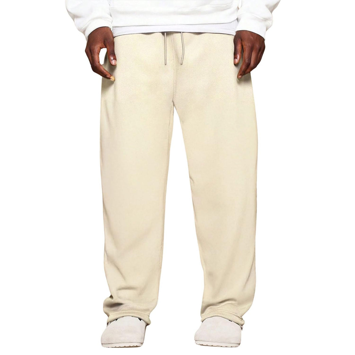 Nobero MenS Straight Sweatpants (1M-Bwjg-R0174-Nb_Arctic Wolf